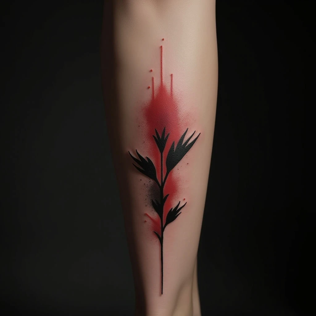 Pretty & Simple Abstract Leg Tattoos for Women