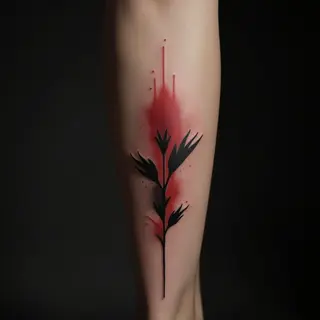Pretty & Simple Abstract Leg Tattoos for Women