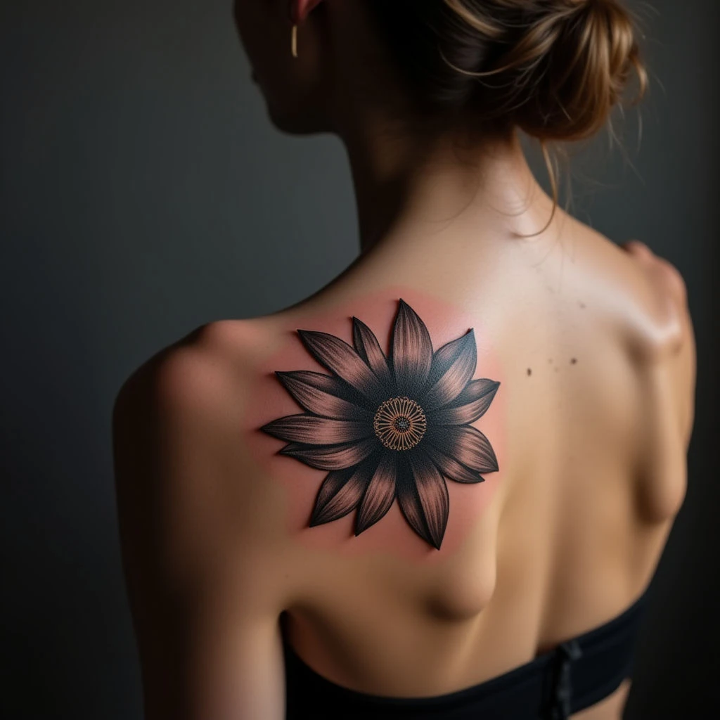 Meaningful Minimalist Abstract Tattoos for Women's Shoulders