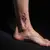 Subtle Neon Ankle Tattoos: Easy Abstract Designs