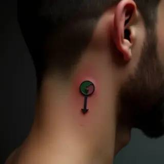 Touching Mom & Son Minimalist Tattoos: Behind the Ear Designs