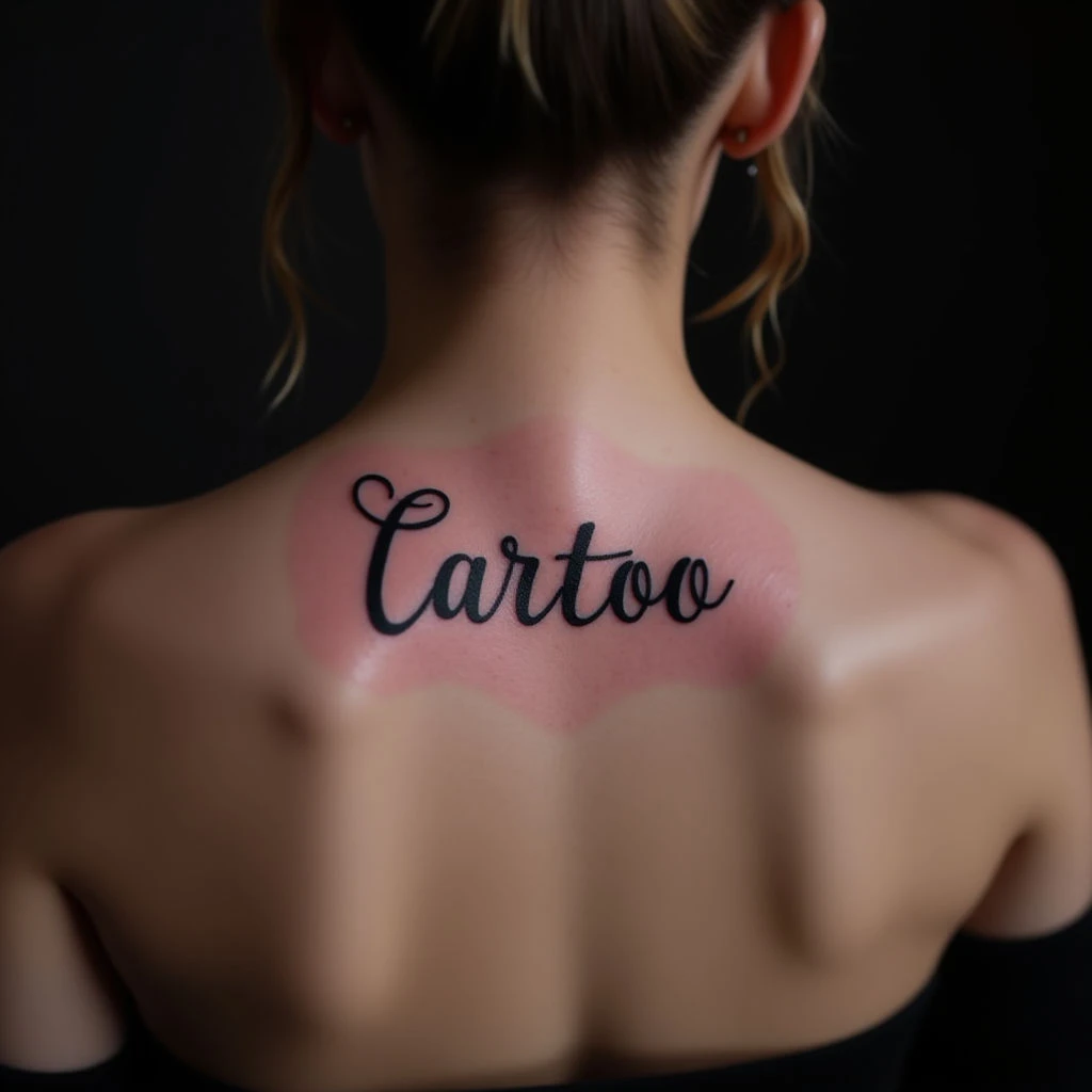 Elegant Purple Name Tattoos for Girls: Minimalist Calligraphy Designs
