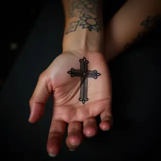 Minimalist Religious Hand Tattoos with Profound Meaning