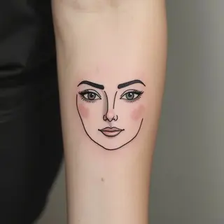 Minimalist Line Face Tattoo: A Study in Simplicity