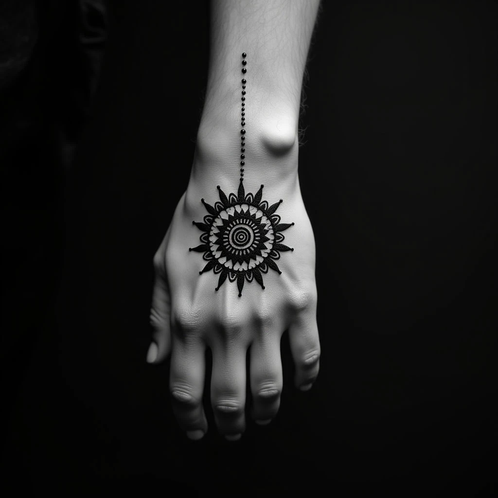 Minimalist Mandala Calf Tattoos for Men: Subtle & Stylish Designs
