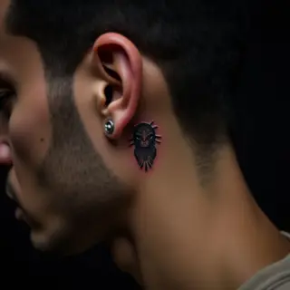 Subtle & Stylish: Neo-Traditional Behind Ear Tattoos for Men