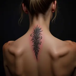 Delicate Spine Tattoos Symbolizing Strength for Women