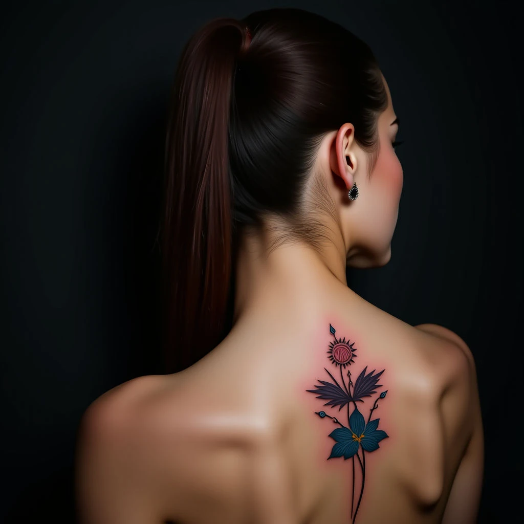 Charming Traditional Tattoos for Women's Behind the Ear