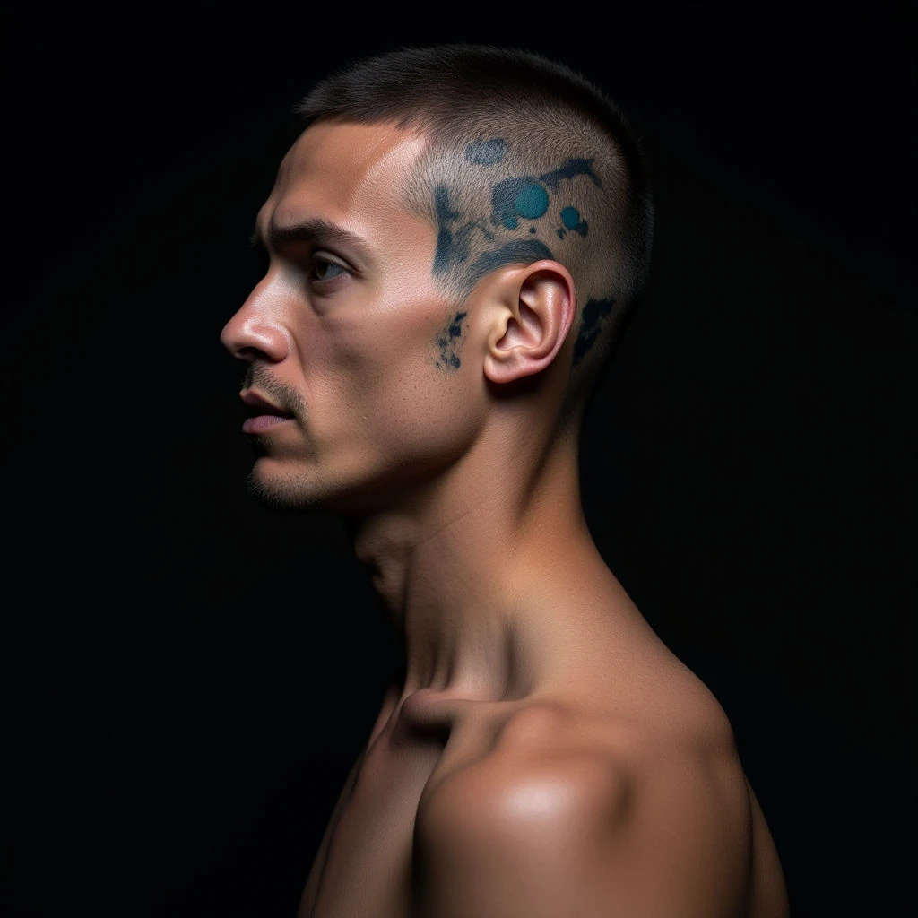 Trash Polka Head Tattoos for Men: Bold & Expressive Designs