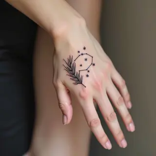 Minimalist Zodiac Hand Tattoos: A Delicate Design