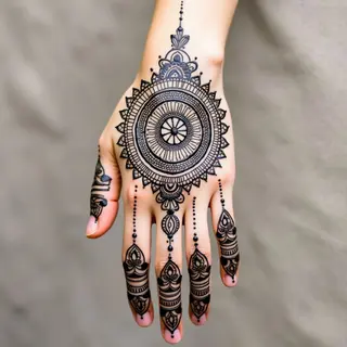 Most Beautiful Mehndi Designs for Front Hands: A Geometric Guide
