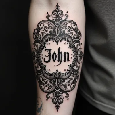 Name Tattoo Ideas for Men: Elegant & Ornamental Designs