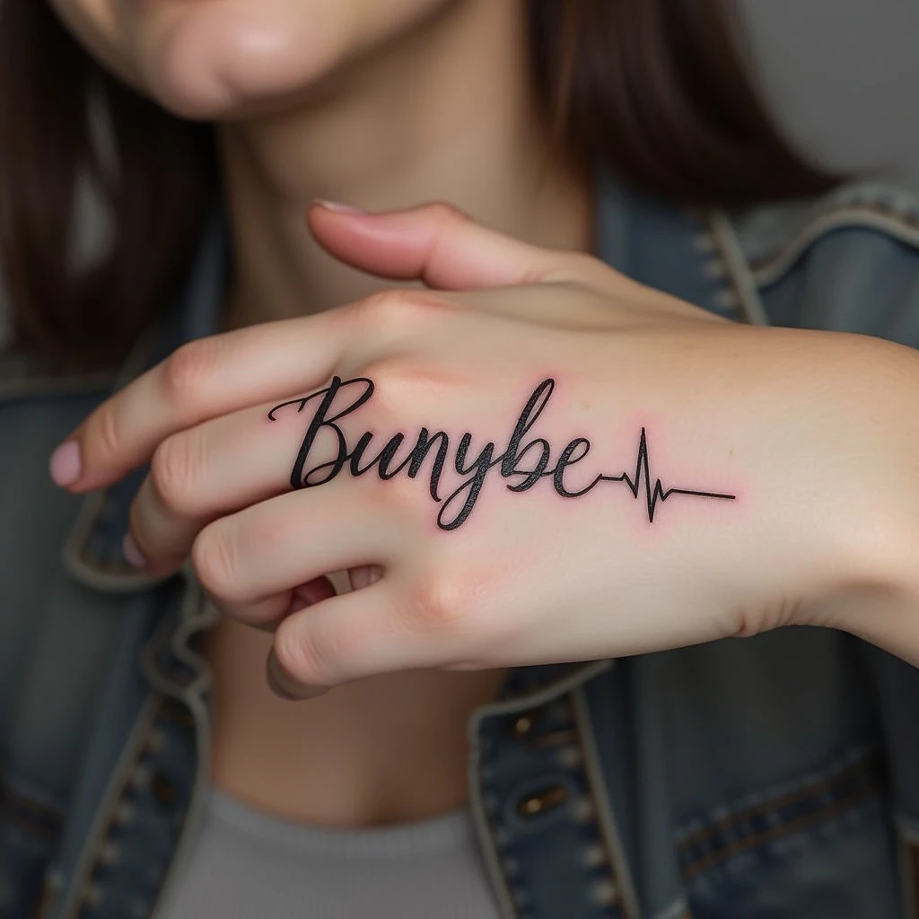 Heartbeat Name Tattoo: A Touching Tribute