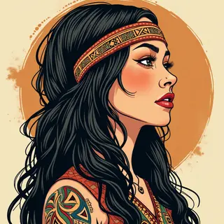 Unveiling the Symbolism: Native American Woman Tattoo Meanings & Designs