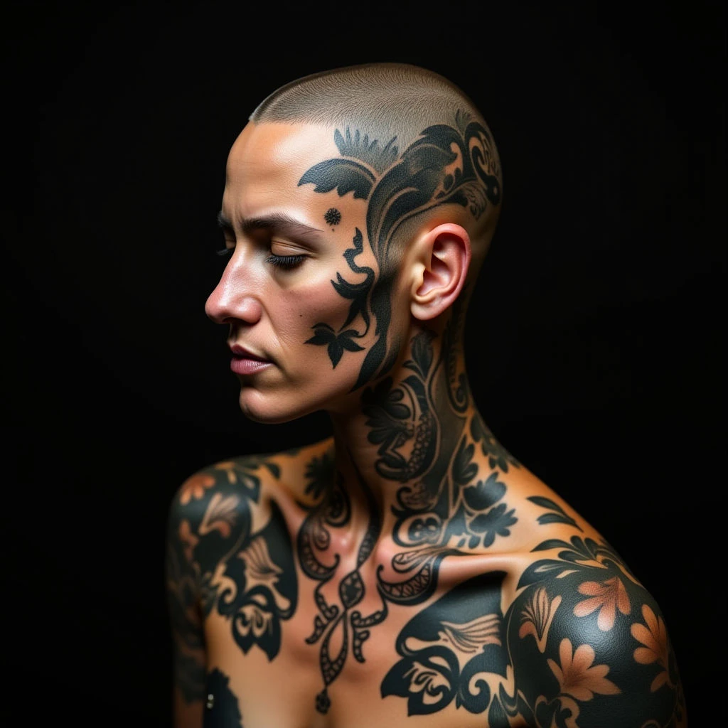 Neo-Traditional Mom, Son & Daughter Tattoo Ideas