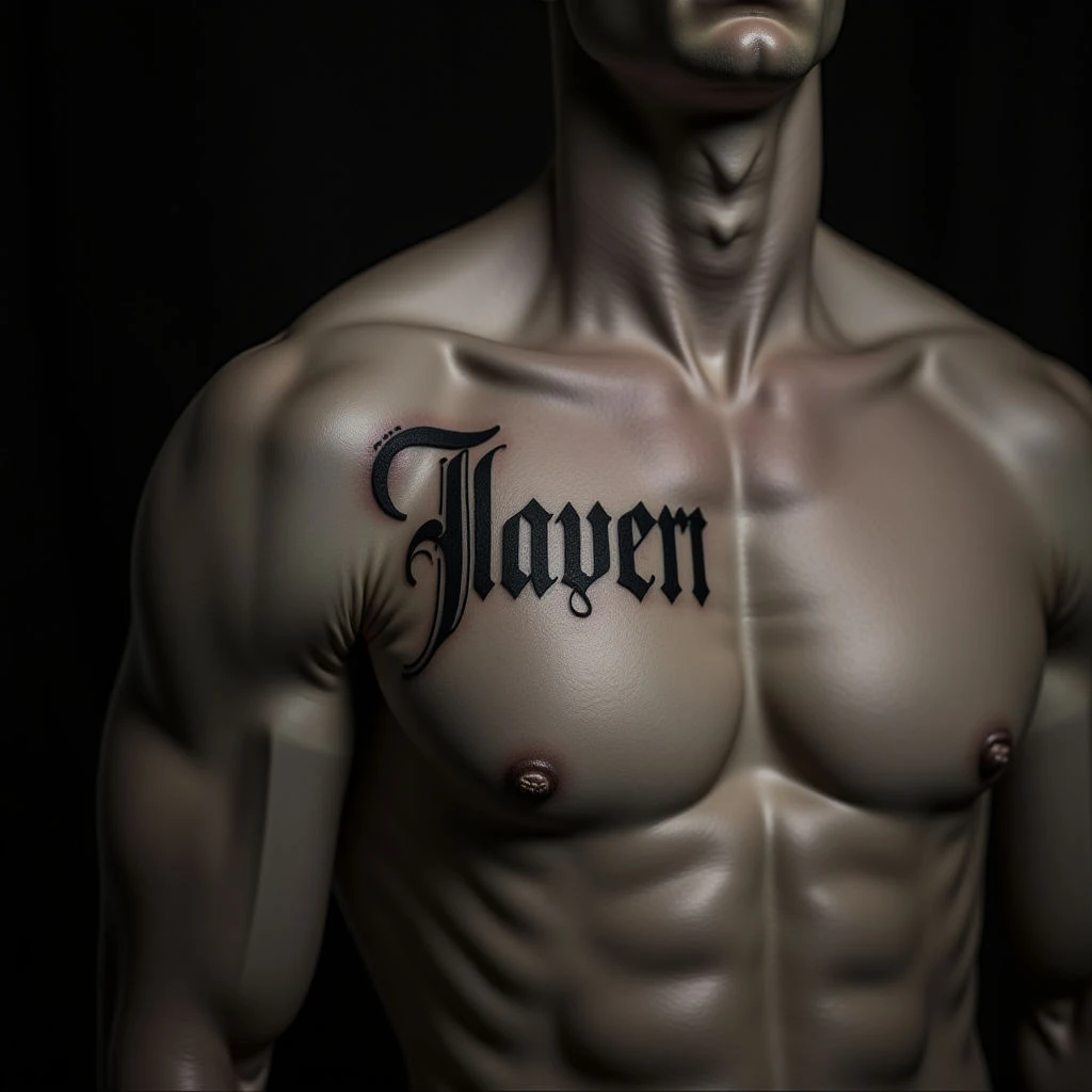 Neo-Traditional Name Arm Tattoo for Men