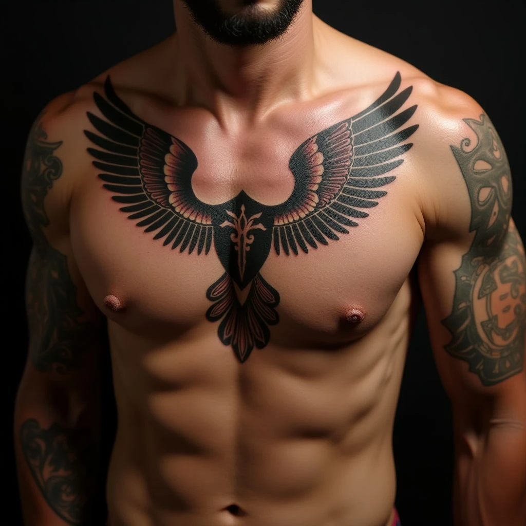 Neo-Traditional Sternum Tattoos for Men: Meaning & Designs
