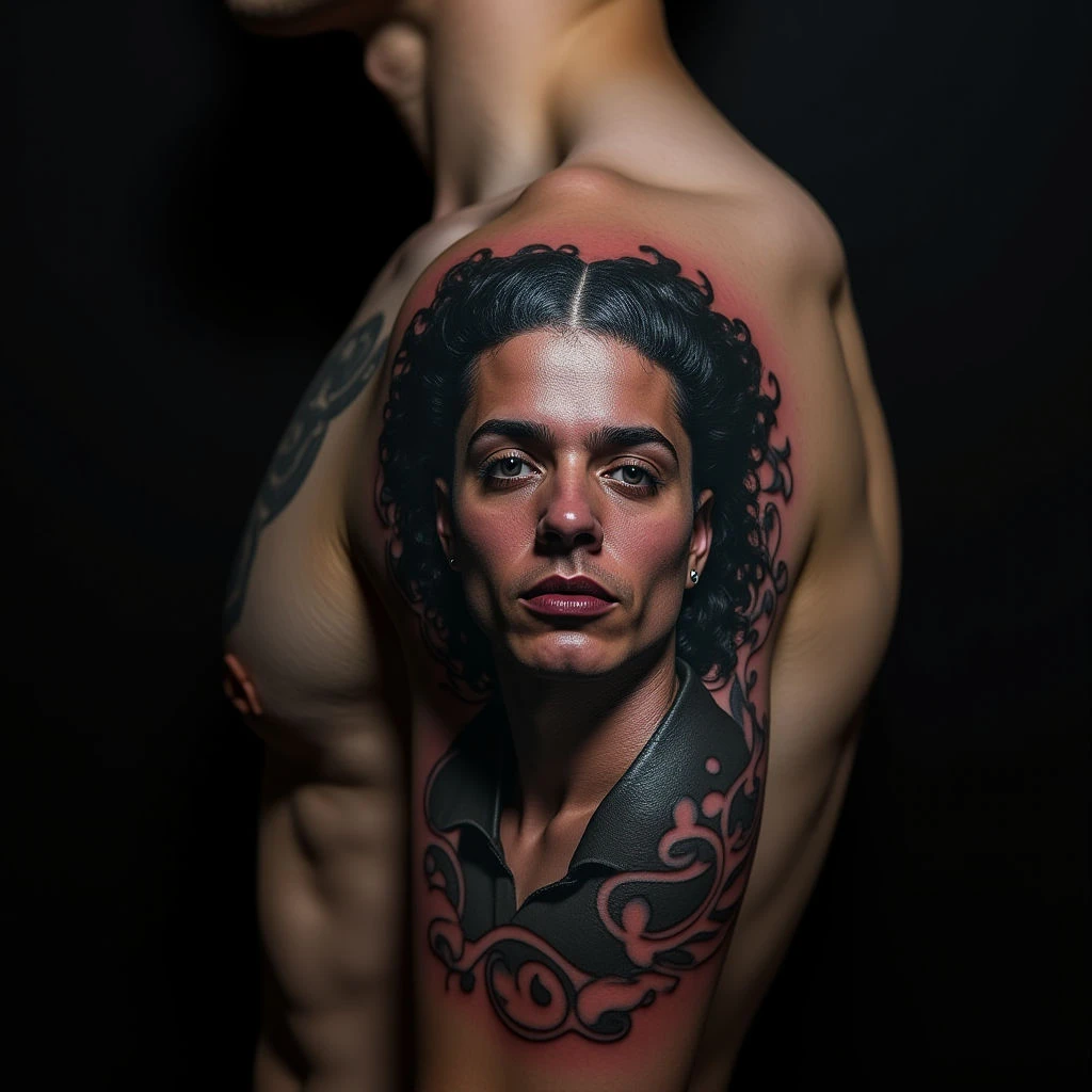 Small & Meaningful Neon New School Tattoos for Men on Collarbone