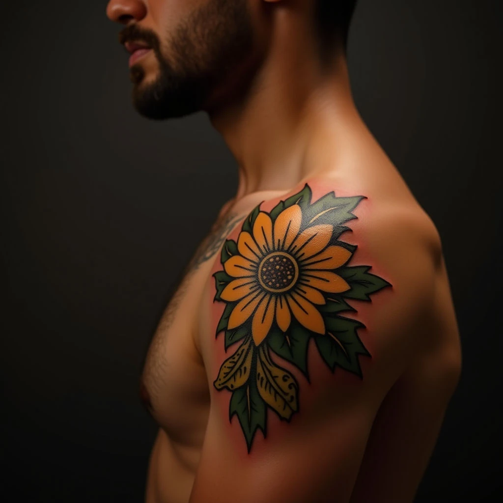 One Word Shoulder Tattoos: Vibrant New School Placement Ideas