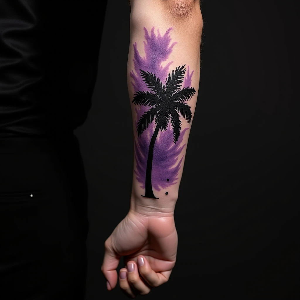Cool New School Leg Tattoos for Men (Purple Vibes!)