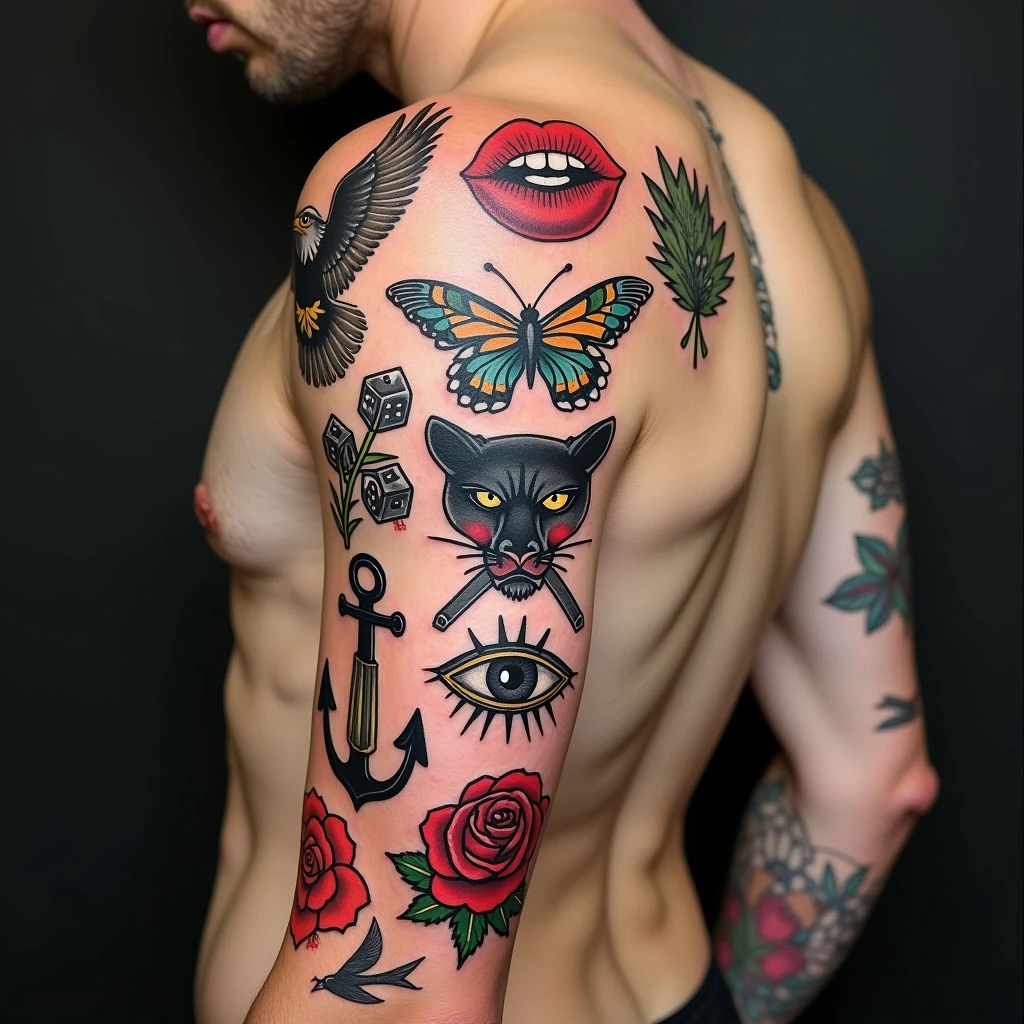 A Collection of Classic Old School Tattoo Motifs