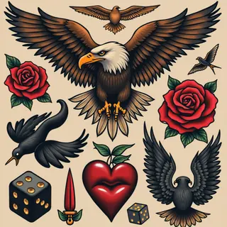 A Collection of Classic Old School Tattoo Designs