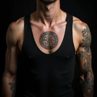 Brotherly Bonds: Oriental Chest Tattoos for Brothers