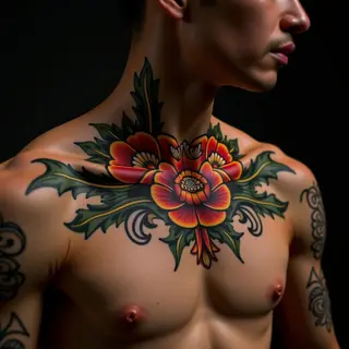 Sister Tattoo Ideas for Three: Oriental Collarbone Designs