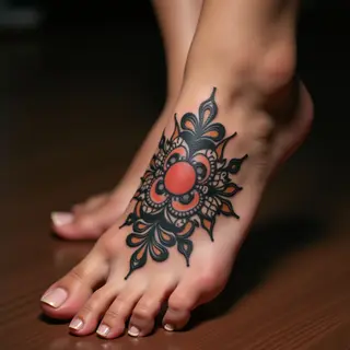 Tiny Ornamental Friendship Tattoos for Dad & Daughter