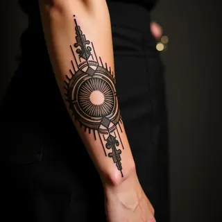 Unique Forearm Tattoos for Women: Ornamental Bronze Designs