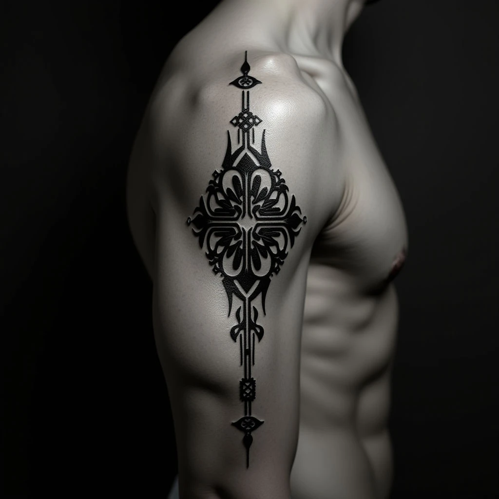 Ornate Geometric Arm Tattoos for Guys (XXL)