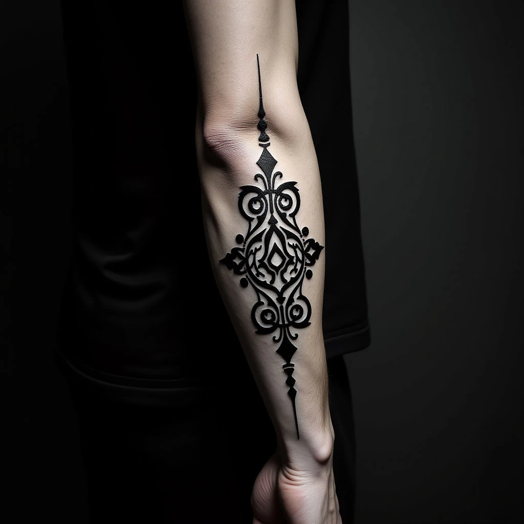 Simple Ornamental Cover Up Tattoo Ideas