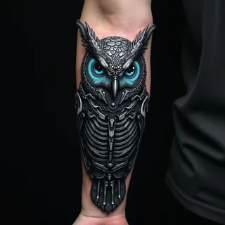 Owl Forearm Tattoo Ideas: A Biomechanical Nocturne