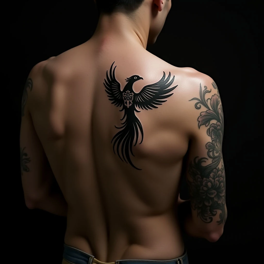 Phoenix Tattoo Meaning: Rebirth & Calligraphic Beauty