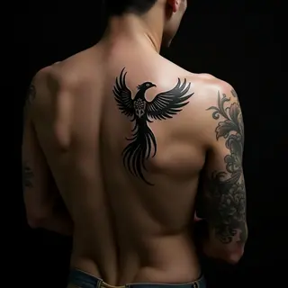 Phoenix Tattoo Meaning: Rebirth & Calligraphic Beauty