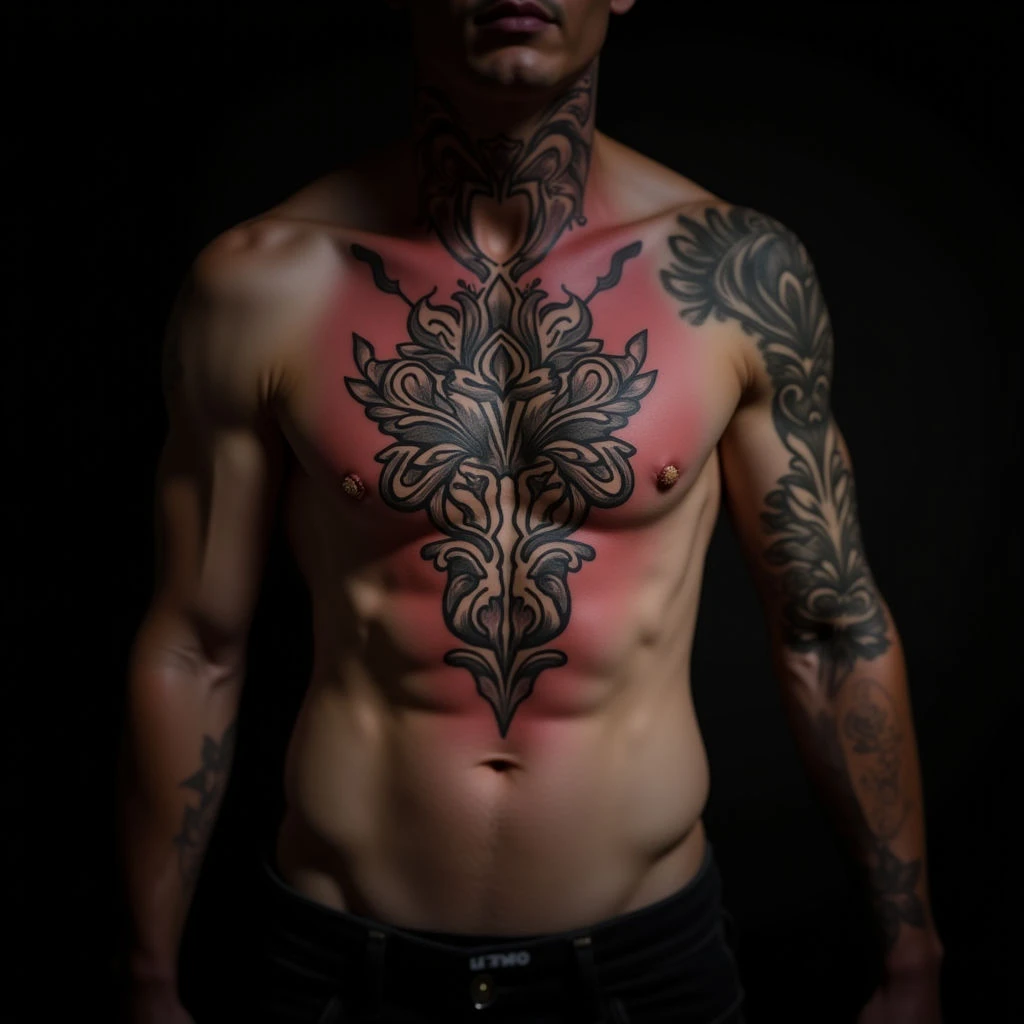 Stunning Ornamental Female Chest Tattoos: Designs & Inspiration