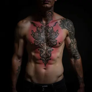 Stunning Ornamental Female Chest Tattoos: Designs & Inspiration