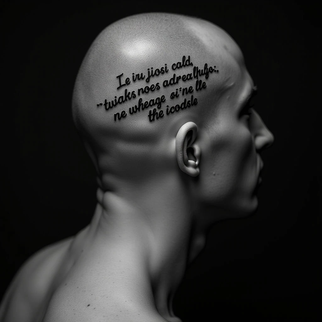 Positive Quotes Tattoos for Men: Inspiring Head Ink