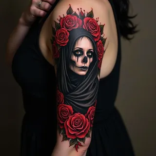 Quarter Sleeve Tattoos for Women: Dark Visions & Gothic Whispers