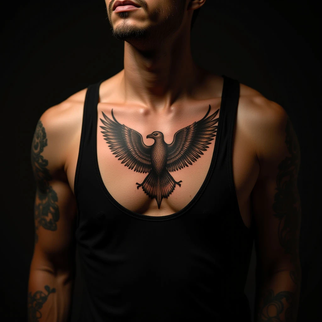 Orange Realism Chest Tattoos for Guys: A Visual Guide