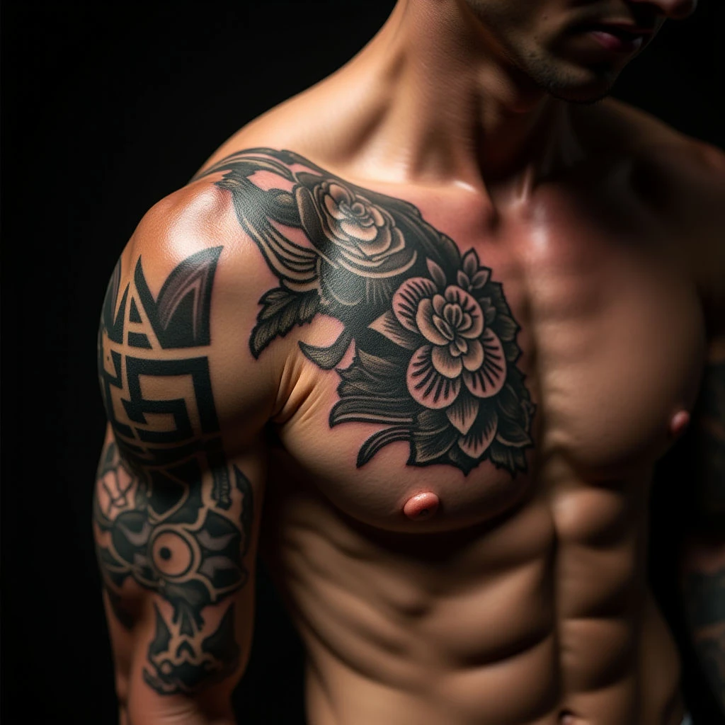 Striking Yellow Hand Tattoos for Men - Neo Traditional Designs