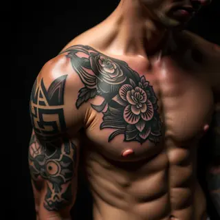 Striking Yellow Hand Tattoos for Men - Neo Traditional Designs