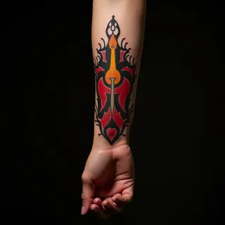 Stunning Ornamental Behind-Ear Tattoos in Realism