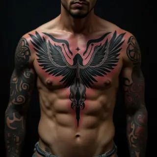 Small Ribcage Tattoos for Men: Blackwork Inspiration