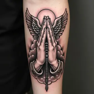 Faith and Devotion: A Rosary Tattoo Design