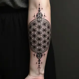 Intricate Sacred Geometry Sleeve Tattoo