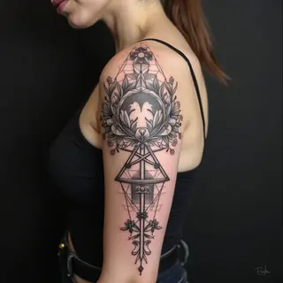 Intricate Sacred Geometry Sleeve Tattoo