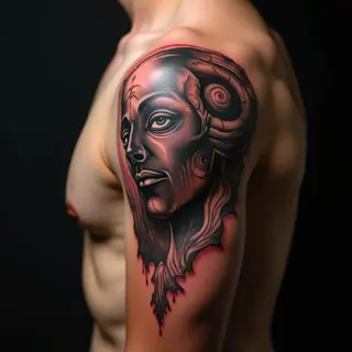 Meaningful Shoulder Tattoos for Men: Linework & Multicolor Designs