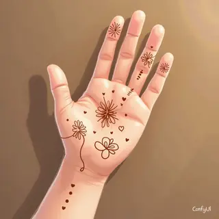 Simple Henna Designs for Kids: Palm Inspiration