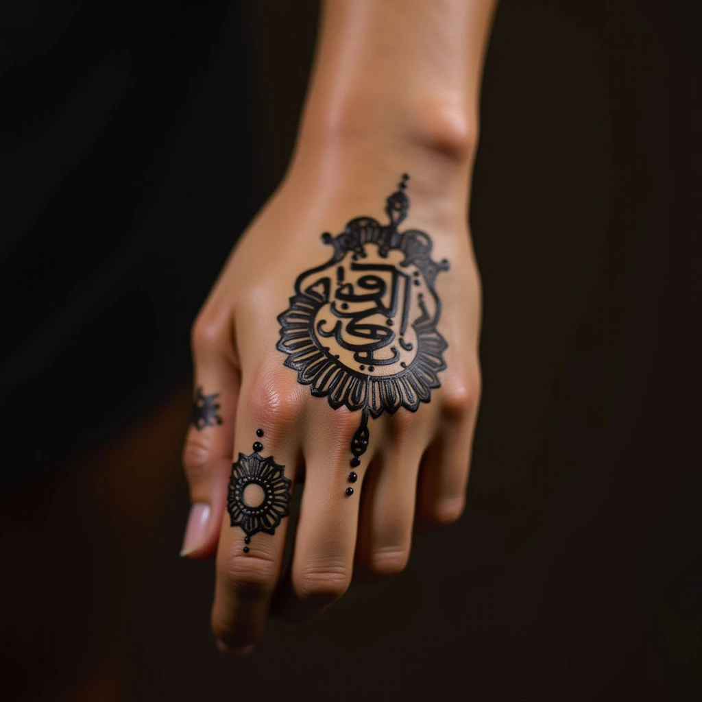 Simple Mehndi Design for Your Back Hand